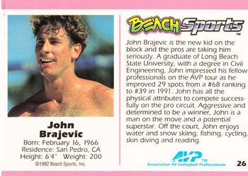 1992 Beach Sports #26 John Brajevic Back
